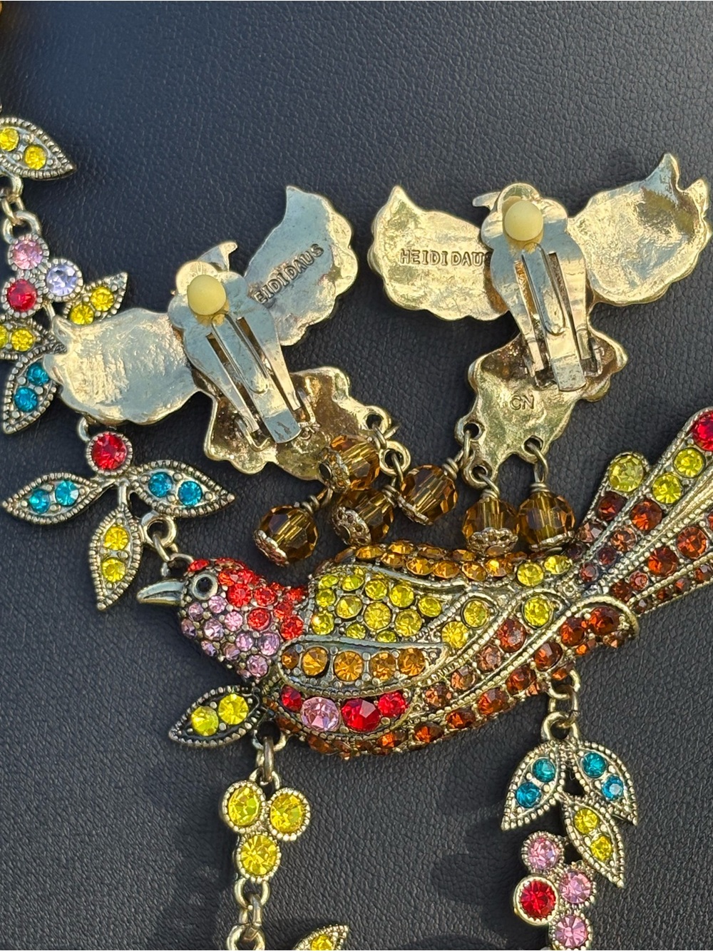 Heidi Daus Breathtaking "Mary's Returns" Bird Pendant & Earrings - Picture 6 of 11